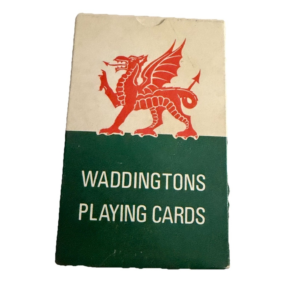 Vintage Waddingtons Welsh Dragon Playing Cards Sealed Deck Red Dragon England